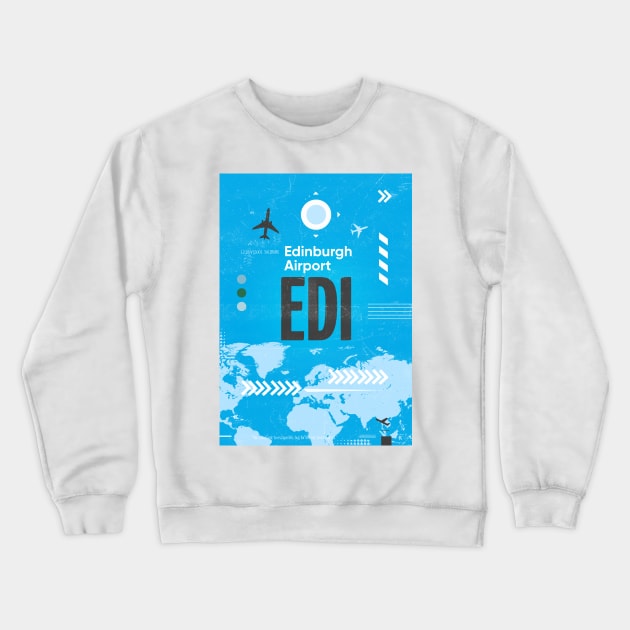 EDI Edinbutgh airport code Crewneck Sweatshirt by Woohoo